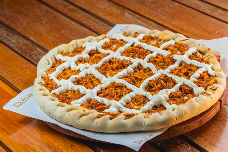 BBQ chicken pizza with smoky sauce and grilled chicken